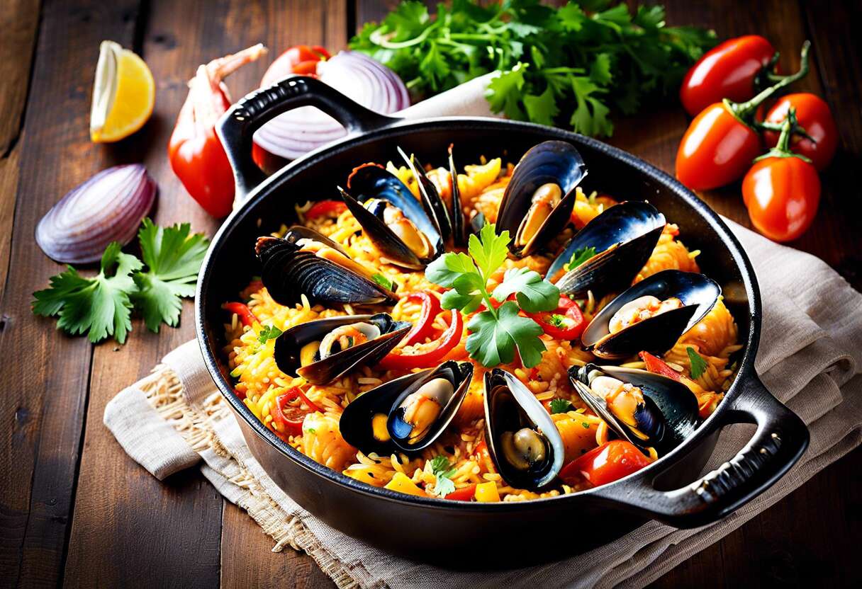 Paella espagnole : astuces pour un plat familial réussi en cocotte