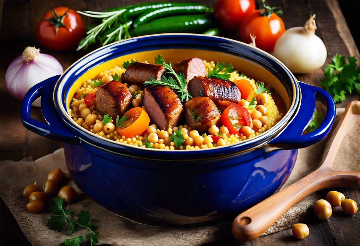 Couscous royal : préparation facile en cocotte pour un résultat époustouflant