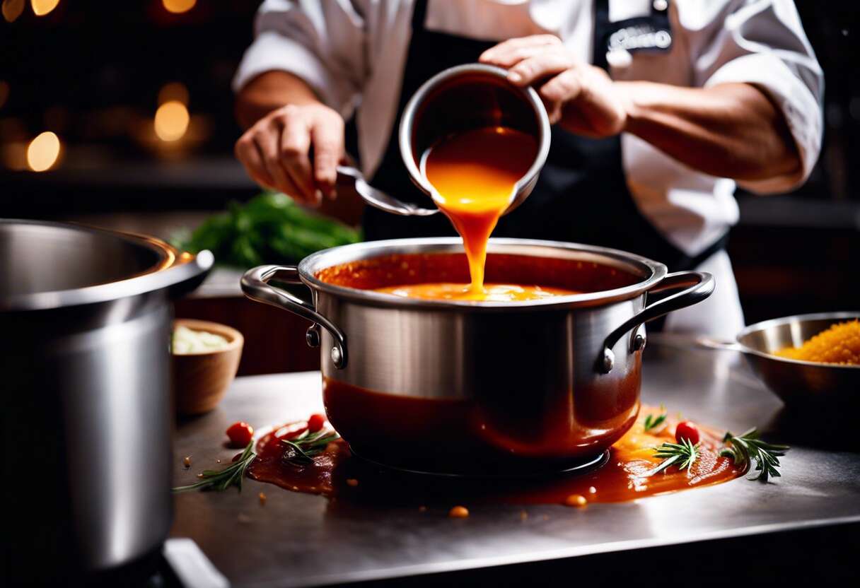 Sauces réduites et concentrées : maîtriser l&rsquo;art des jus corsés en cocotte