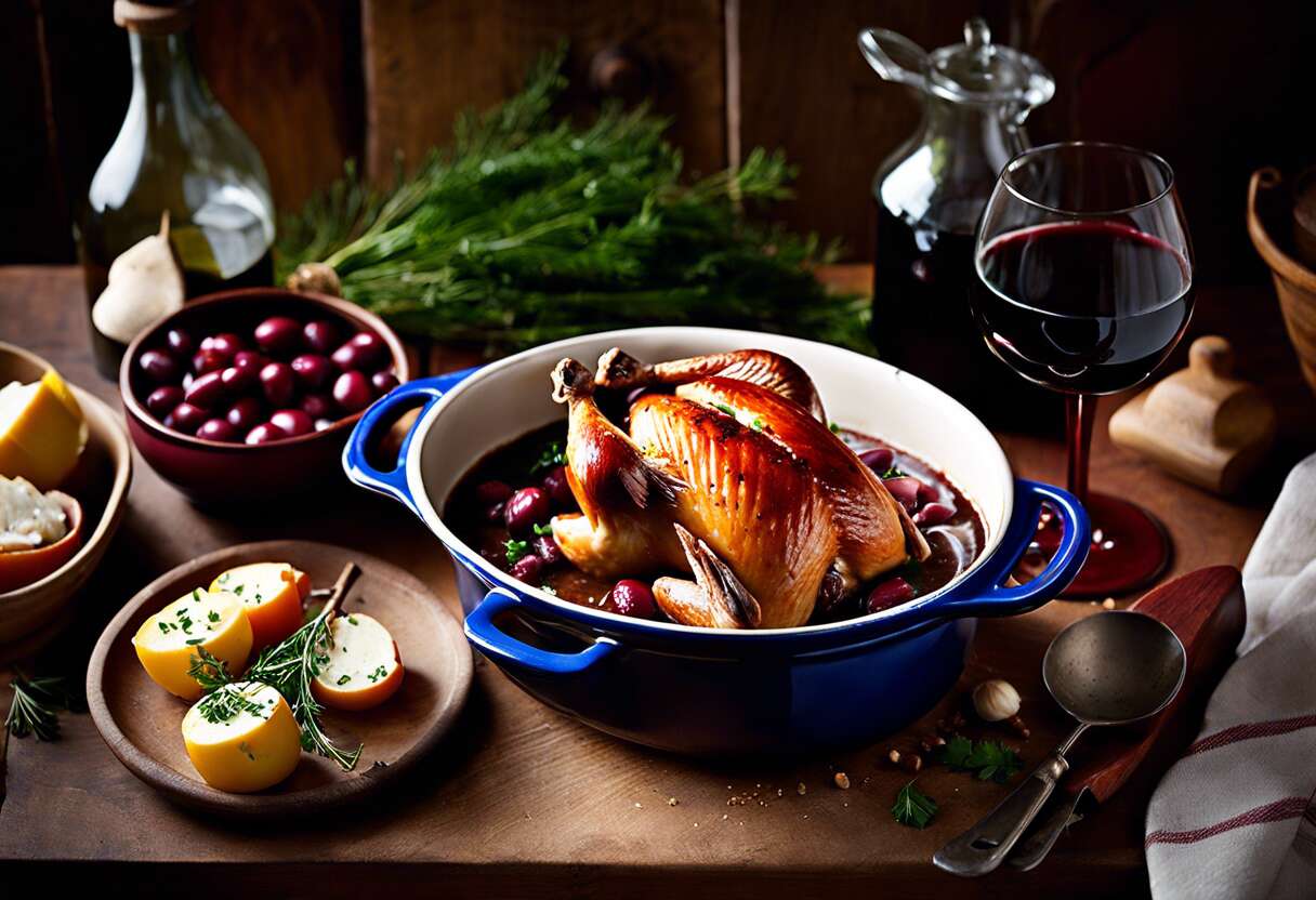Secrets de chefs : réussir le coq au vin chaque hiver avec sa cocotte
