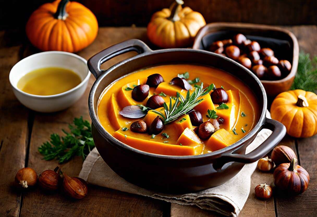 Saveurs d'automne : potiron et châtaignes, le duo parfait pour votre cocotte