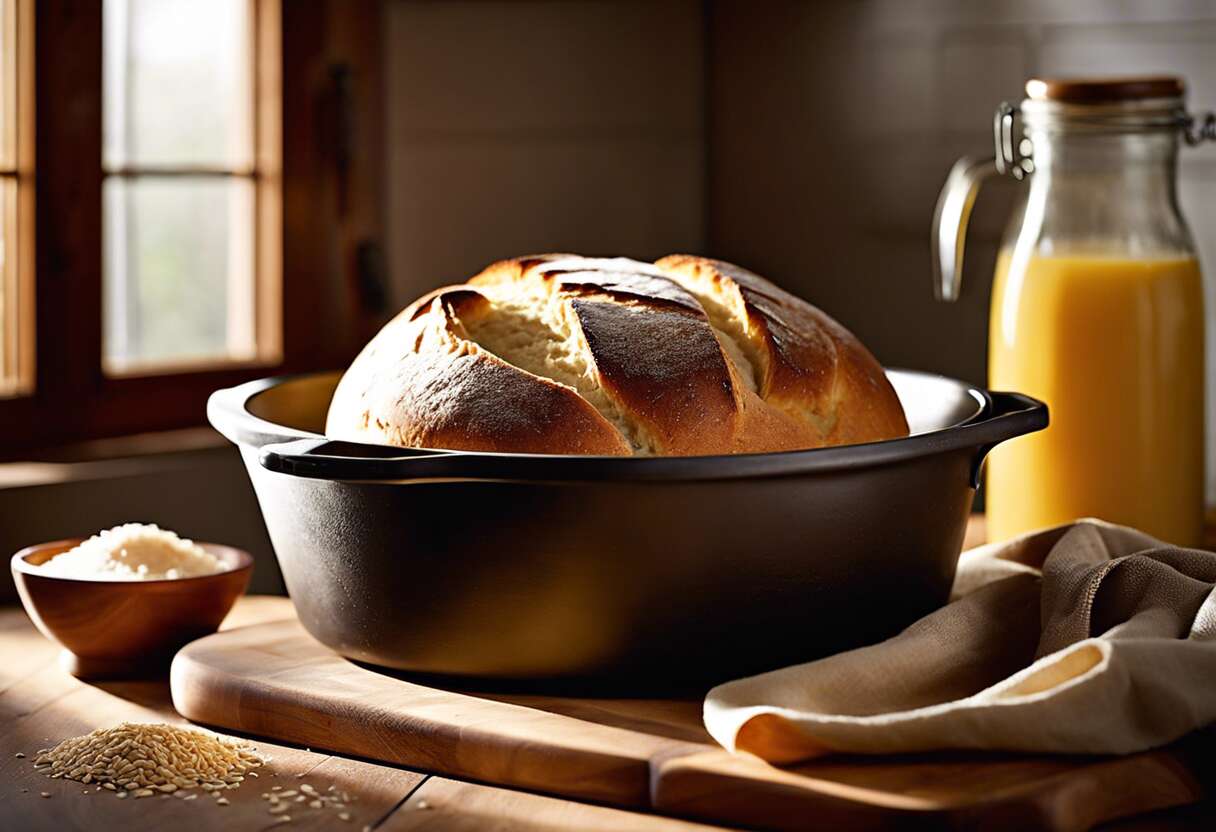 Pain à la farine de Kamut en cocotte : recette facile et délicieuse