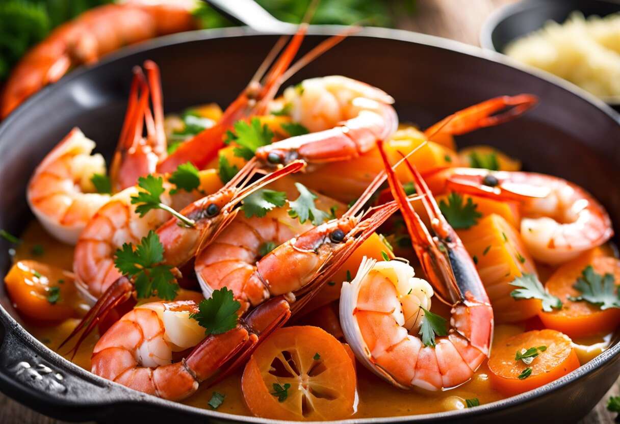 Cocotte de crevettes et carottes : recette facile et savoureuse