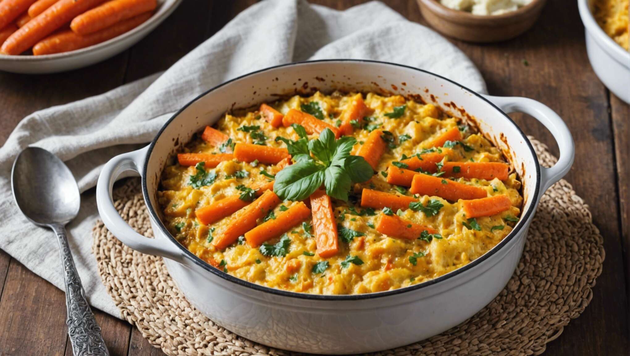 Gratin de carottes au curry et pain d'épice : recette en cocotte