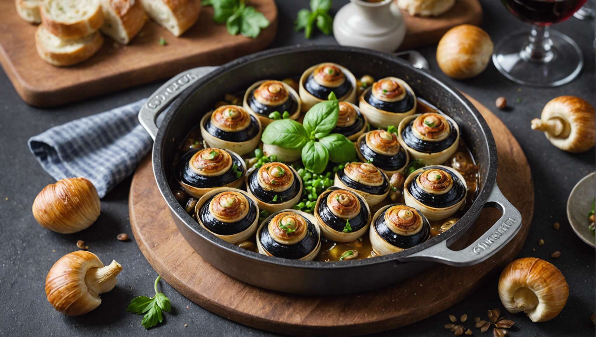 Recettes d'entrées : variation autour des escargots de Bourgogne, cocottes lutées et petits feuilletés