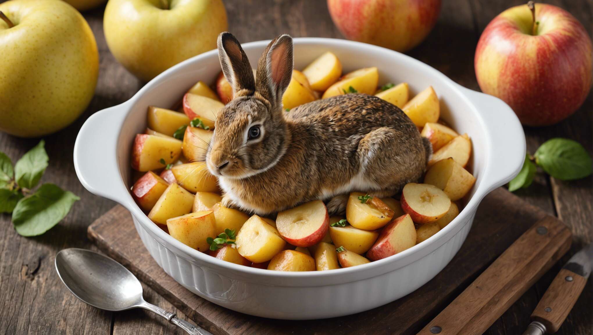 Cocotte de lapin aux pommes et poires : recette gourmande automnale