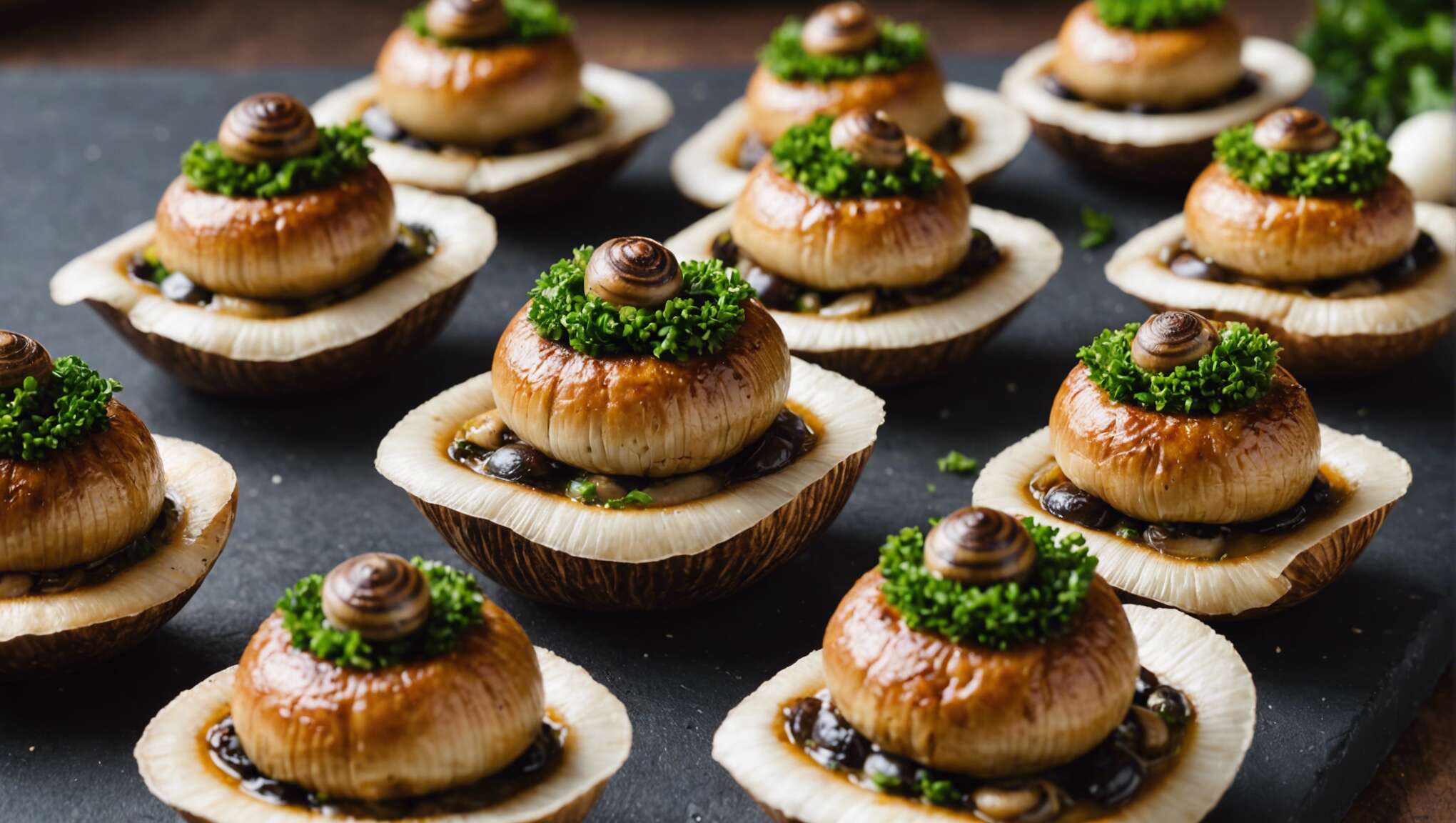 Mini-cocottes de champignons farcis aux escargots : la recette de Mamigoz