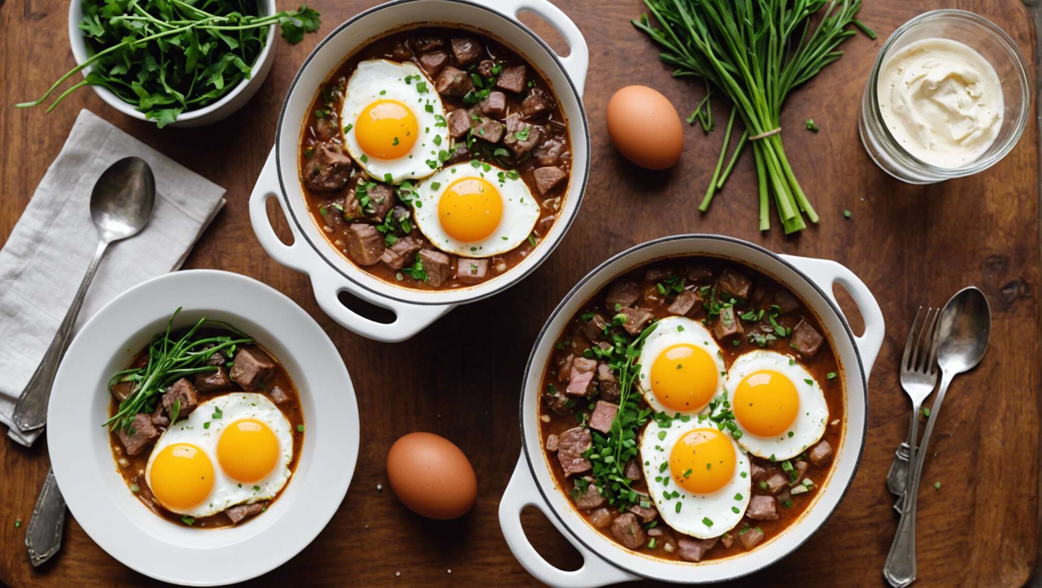 Recette d'œufs cocotte à la viande des Grisons : saveurs authentiques