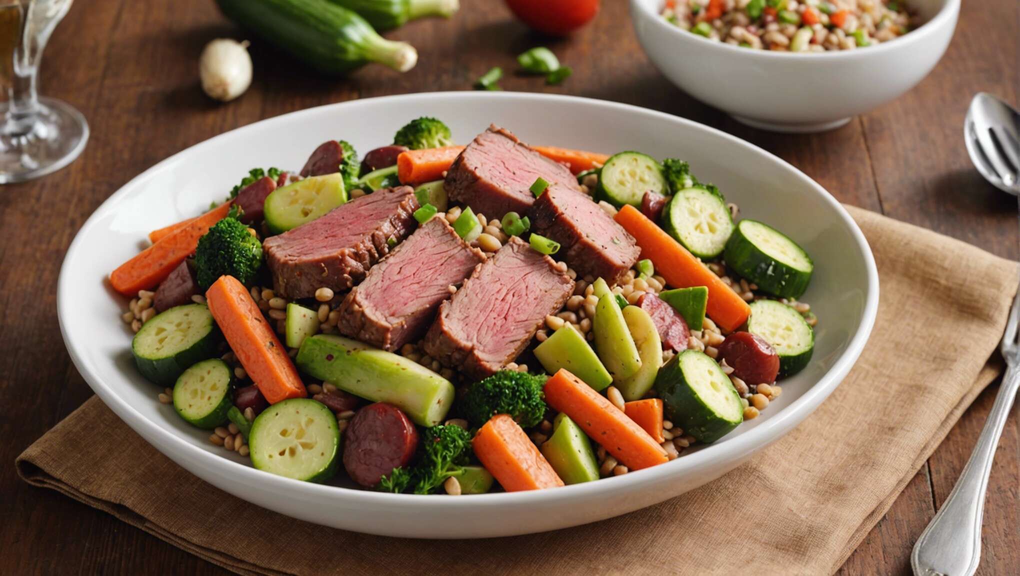 Recette de mini-cocottes de blé aux petits légumes et corned beef - Simple et Gourmande