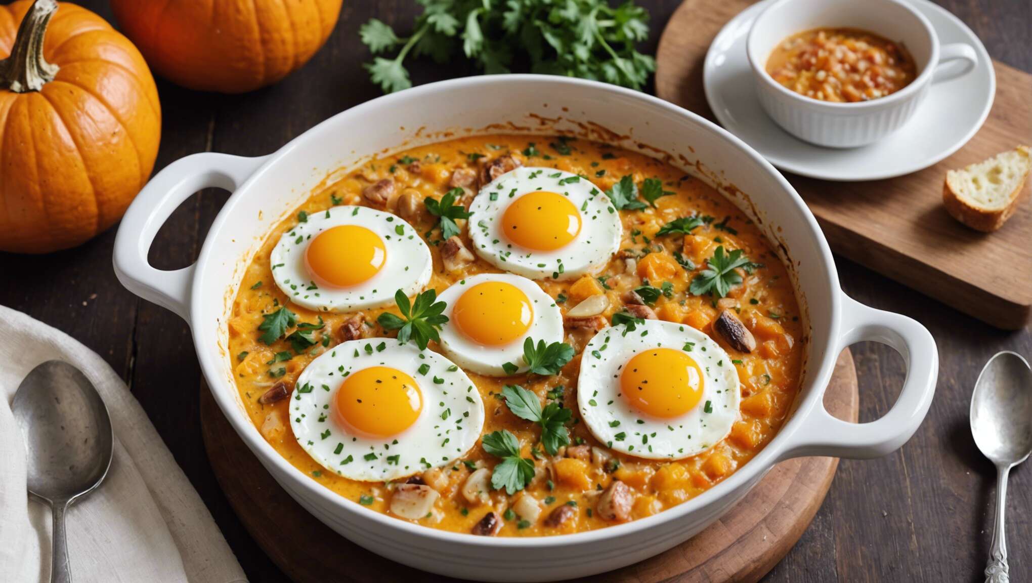 Oeuf cocotte au potiron et Reblochon : recette fondante et gourmande