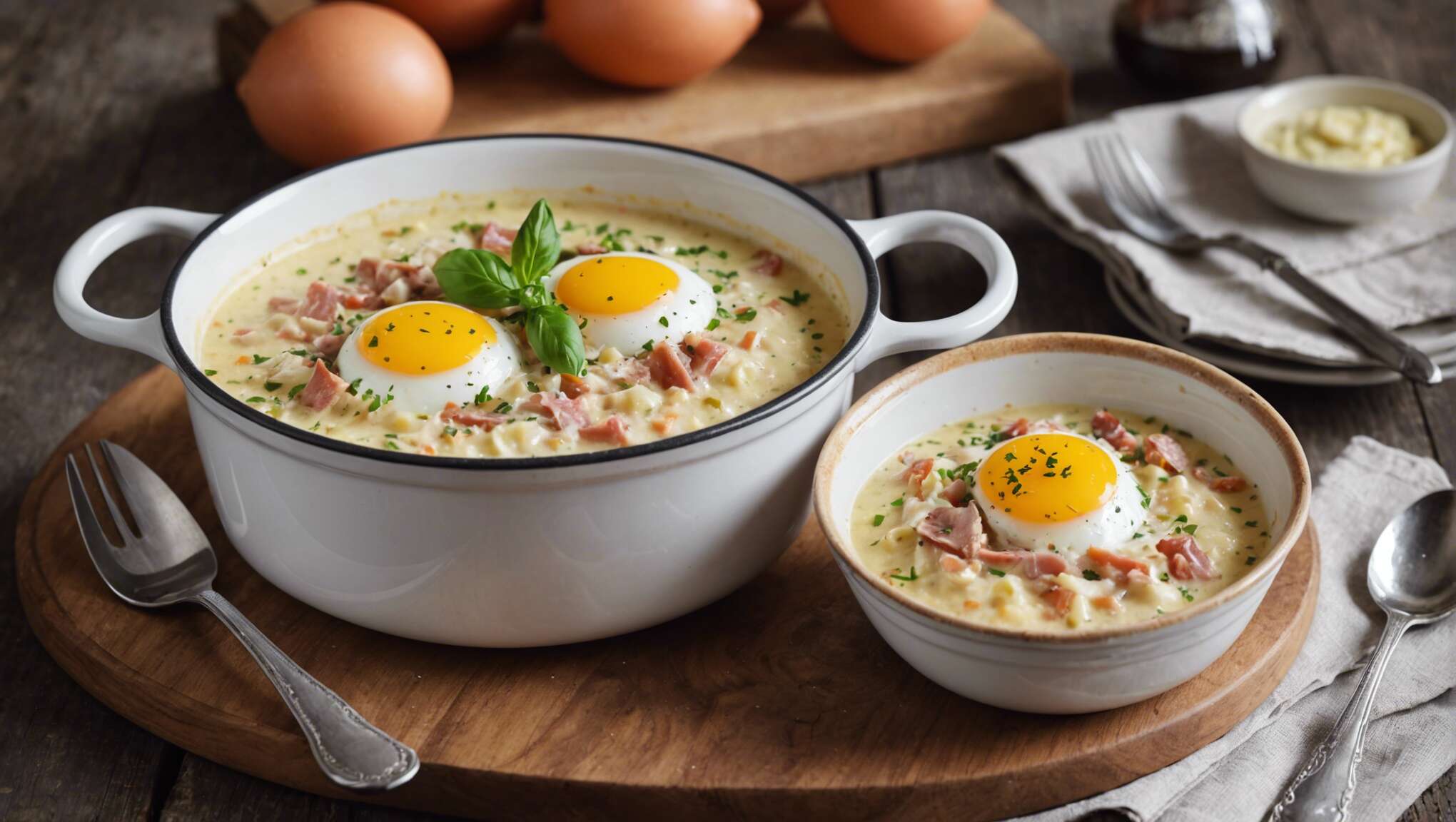 Recette d'œufs cocotte campagnard : saveurs rustiques et gourmandes