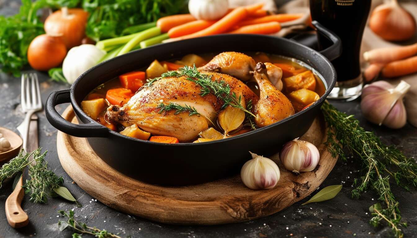 Cocotte de poulet à la Guinness : une recette savoureuse fid-1311354