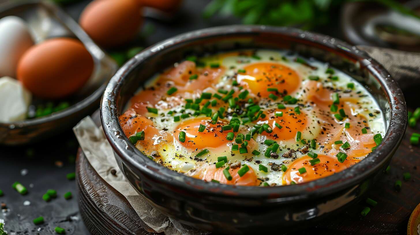 Oeufs cocotte au saumon fumé : recette facile et délicieuse