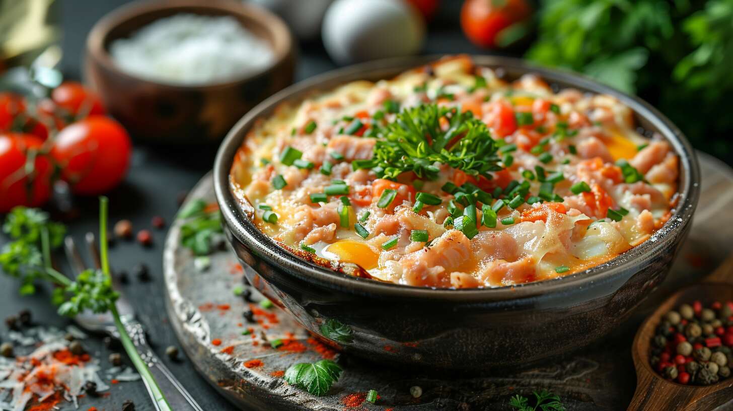 Recette d’œuf cocotte au thon et à la tomate : saveurs simples et gourmandes