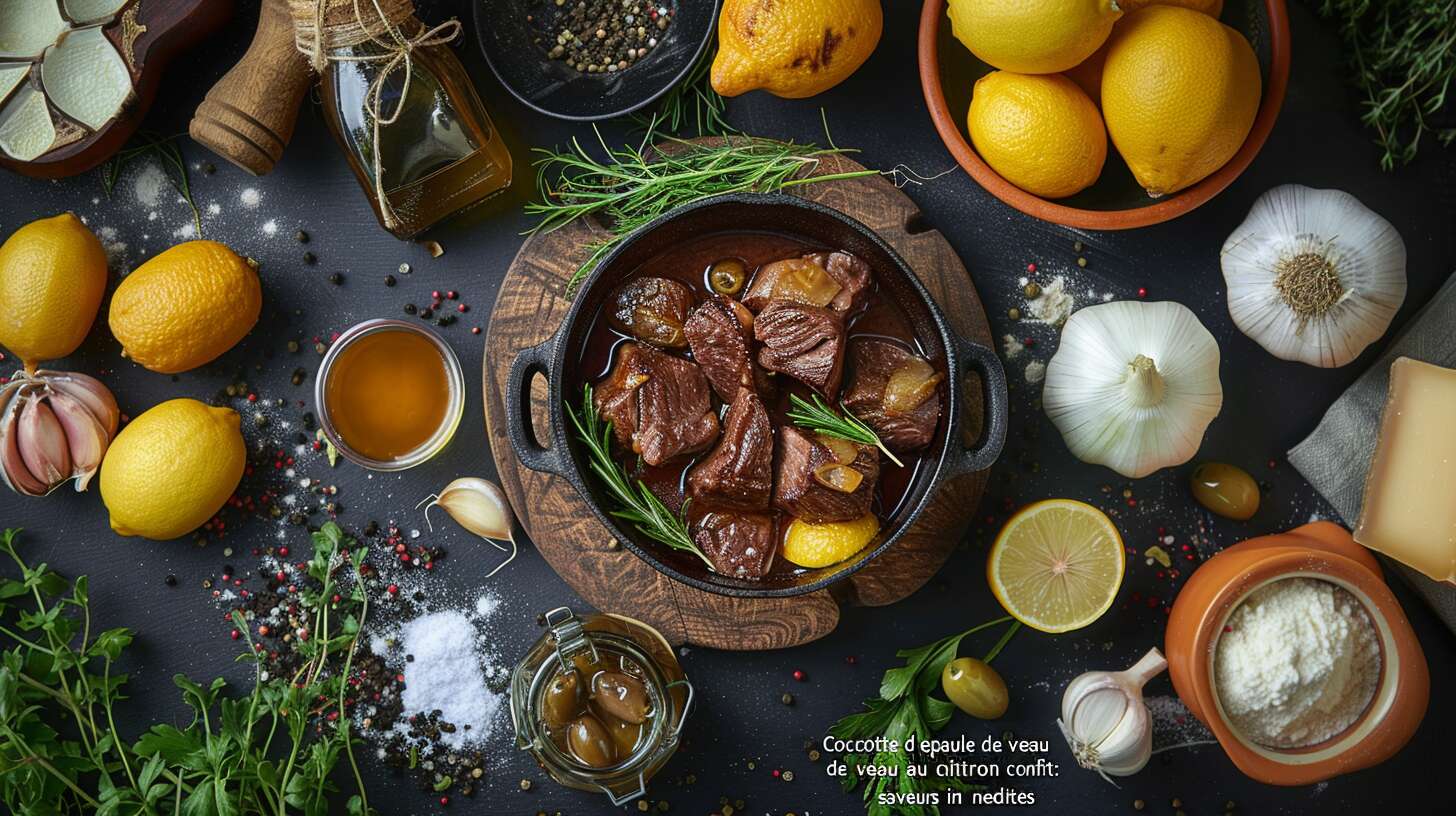 Recette cocotte d&rsquo;épaule de veau au citron confit : saveurs inédites