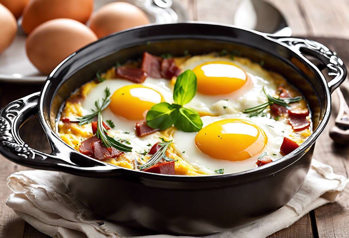Recette Oeufs Cocotte à la Meurette : simplicité et Saveurs en Plat Principal