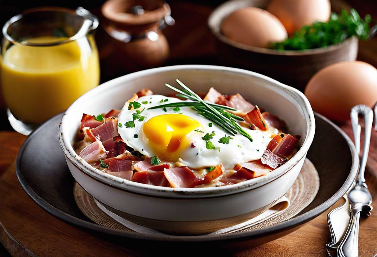 Recette d'œuf cocotte aux lardons : une entrée facile et gourmande