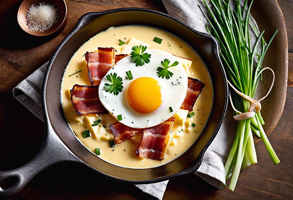 Recette d&rsquo;œuf cocotte au Comté et bacon : plaisir gourmand en toute simplicité