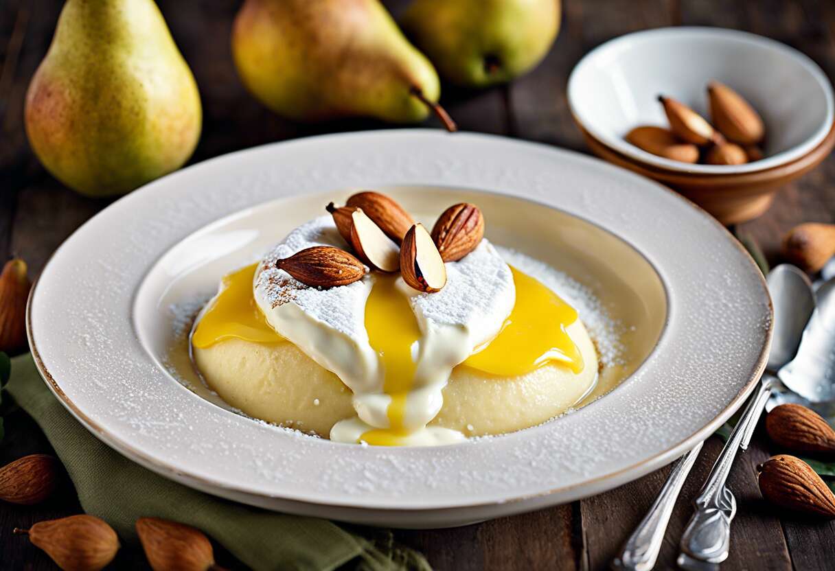 Recette poire en cocotte à la crème d’amandes – Facile & Délicieux