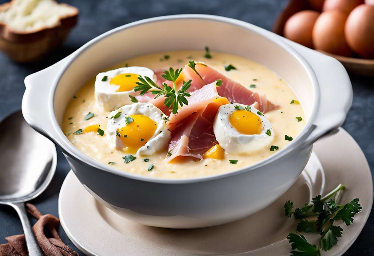 Recette d&rsquo;œufs cocotte au jambon et chèvre : un plat savoureux !