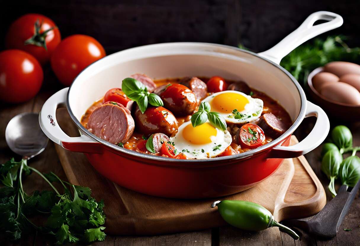 Recette d&rsquo;œuf cocotte Knaki-tomate : simplicité et saveur au menu