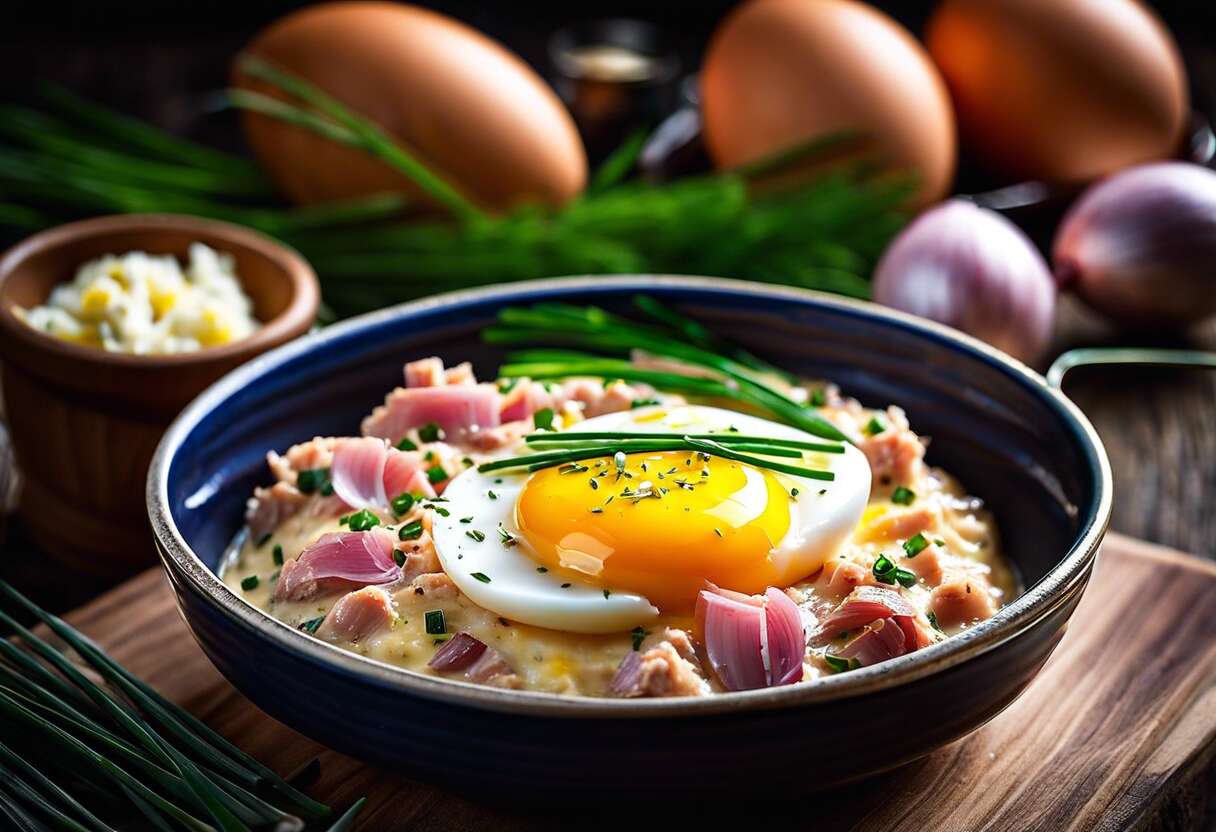 Recette d'oeuf cocotte au thon et échalotes : simple et délicieuse
