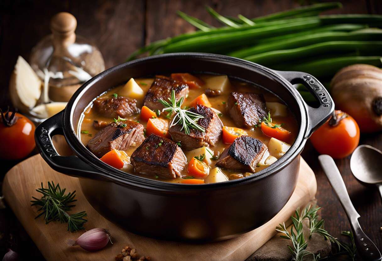 Recette de bœuf en cocotte à l'alsacienne : saveurs traditionnelles garanties