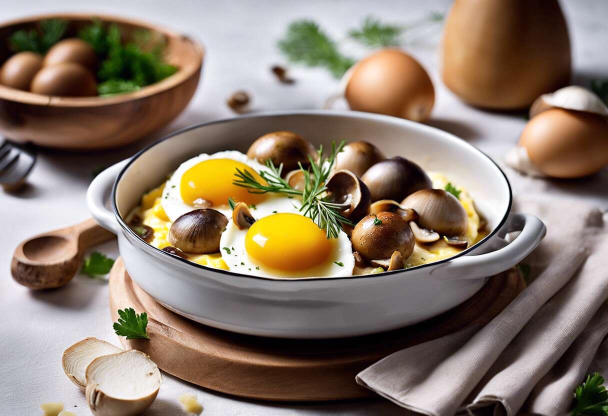 Recette d'œufs cocottes à la brousse et aux champignons : saveurs authentiques