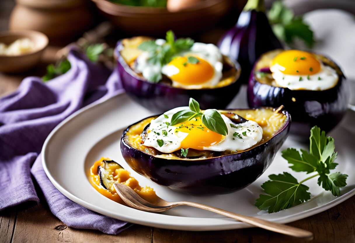 Recette d'œufs cocotte aux aubergines : saveurs et simplicité