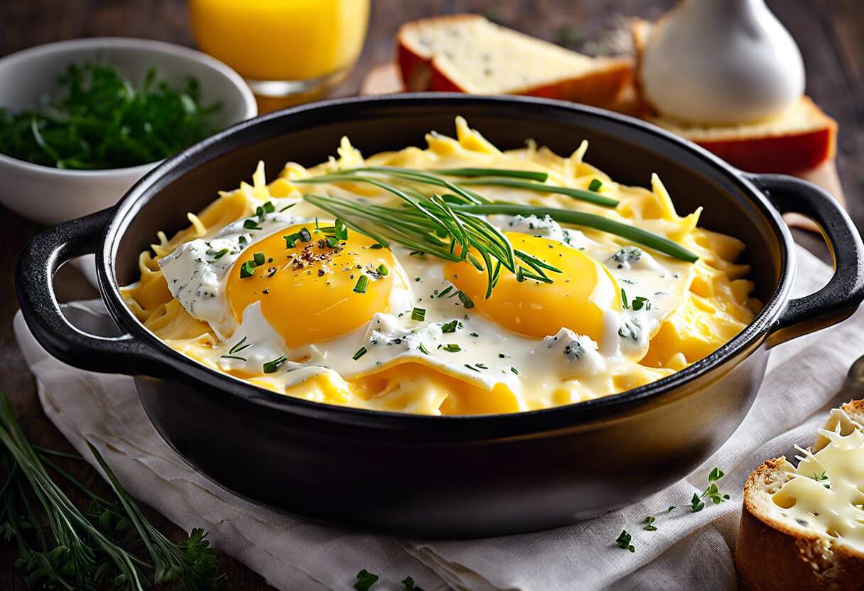 Cocotte d'œuf au fromage : recette facile et gourmande