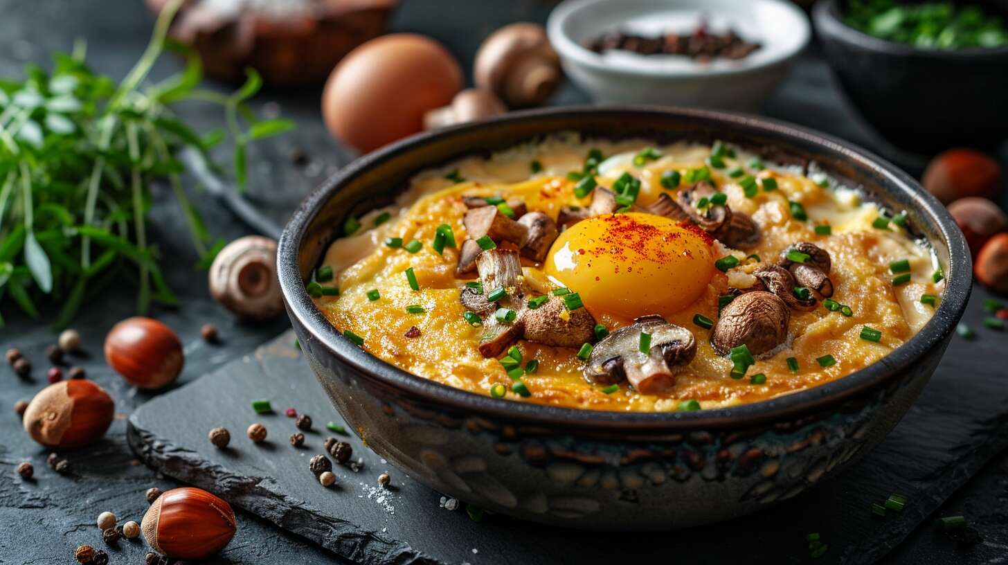 Recette d’œufs cocotte au curcuma, champignons et châtaignes : le délice à la Sophie Pic