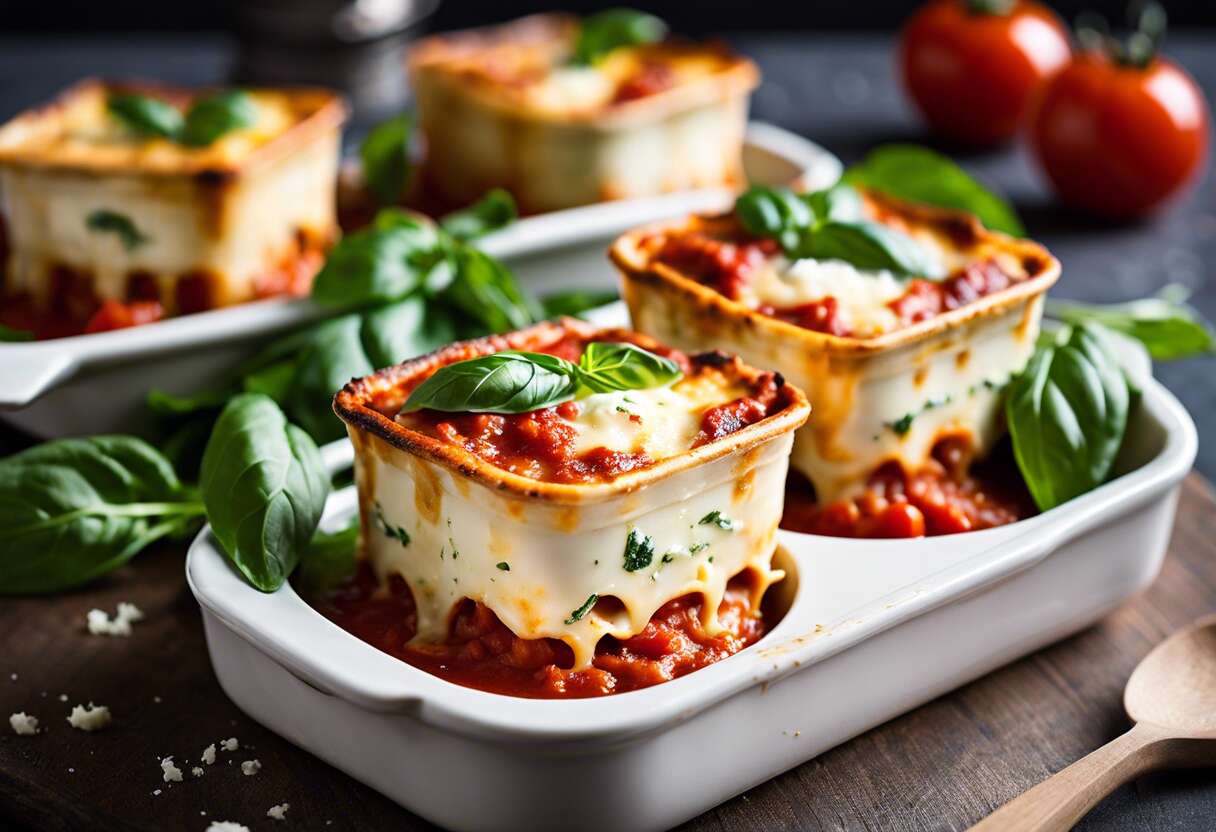 Mini lasagnes en cocotte à la ricotta : recette facile et gourmande