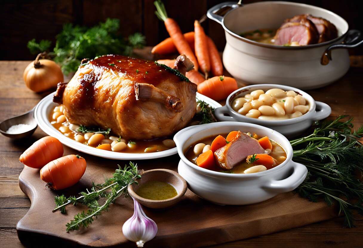 Rouelle de porc en cocotte et écrasé de mogettes façon mamie : recette traditionnelle