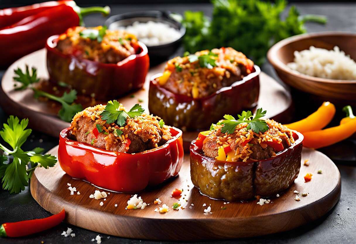 Recette de pains de viande aux poivrons en mini-cocottes