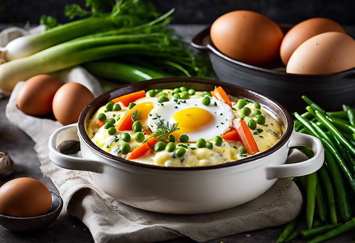 Recette d'œufs cocotte aux petits légumes : saveurs maison et simplicité