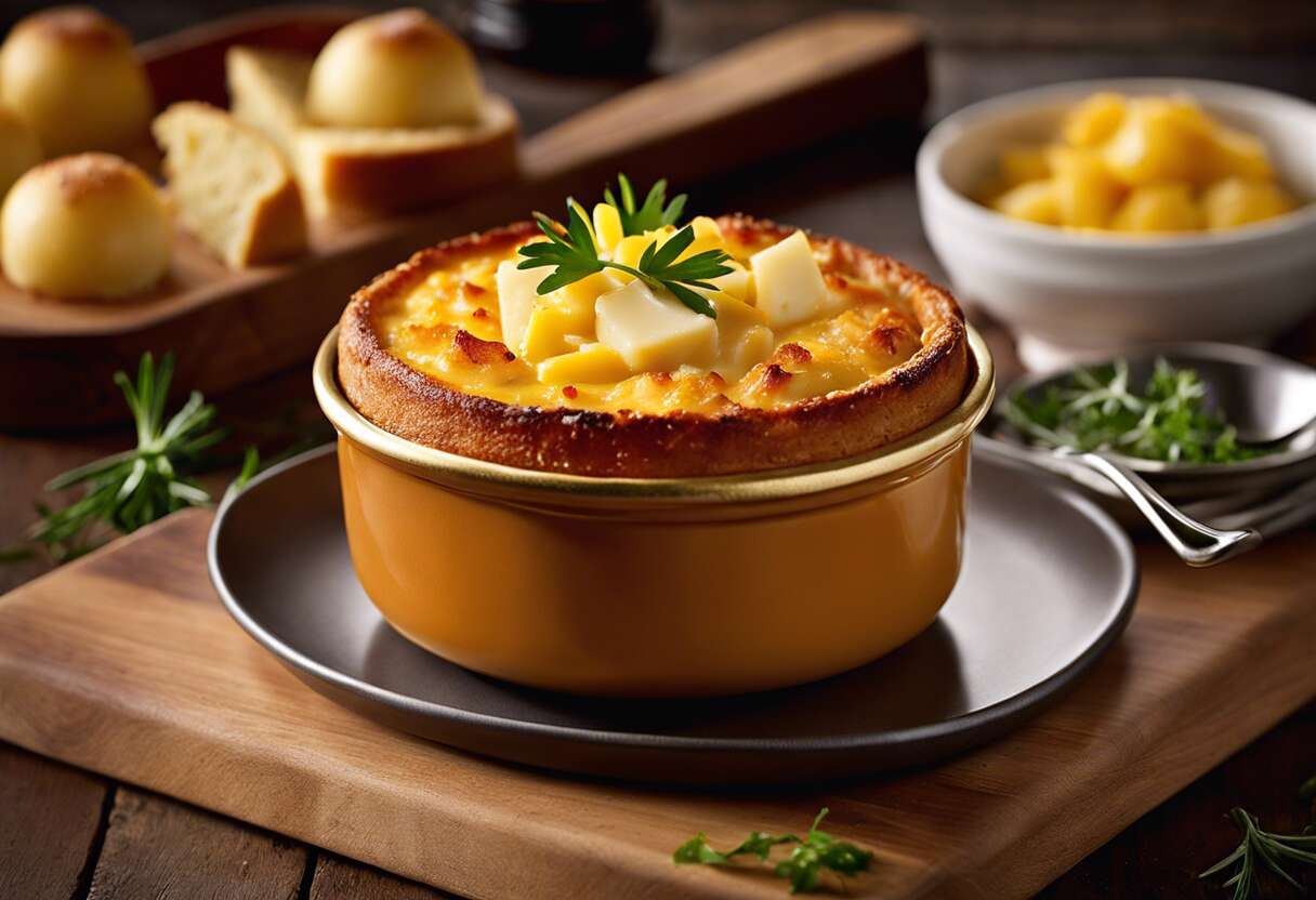 Recette de croustade de munster au colombo en mini-cocotte