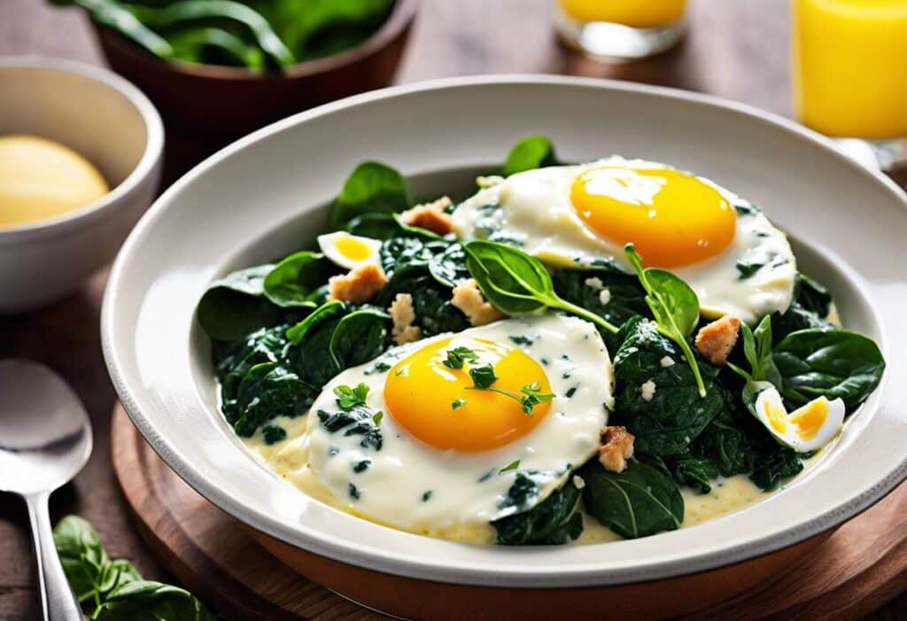 Recette d&rsquo;Œuf Cocotte aux Épinards et Boursin : simple et Gourmande