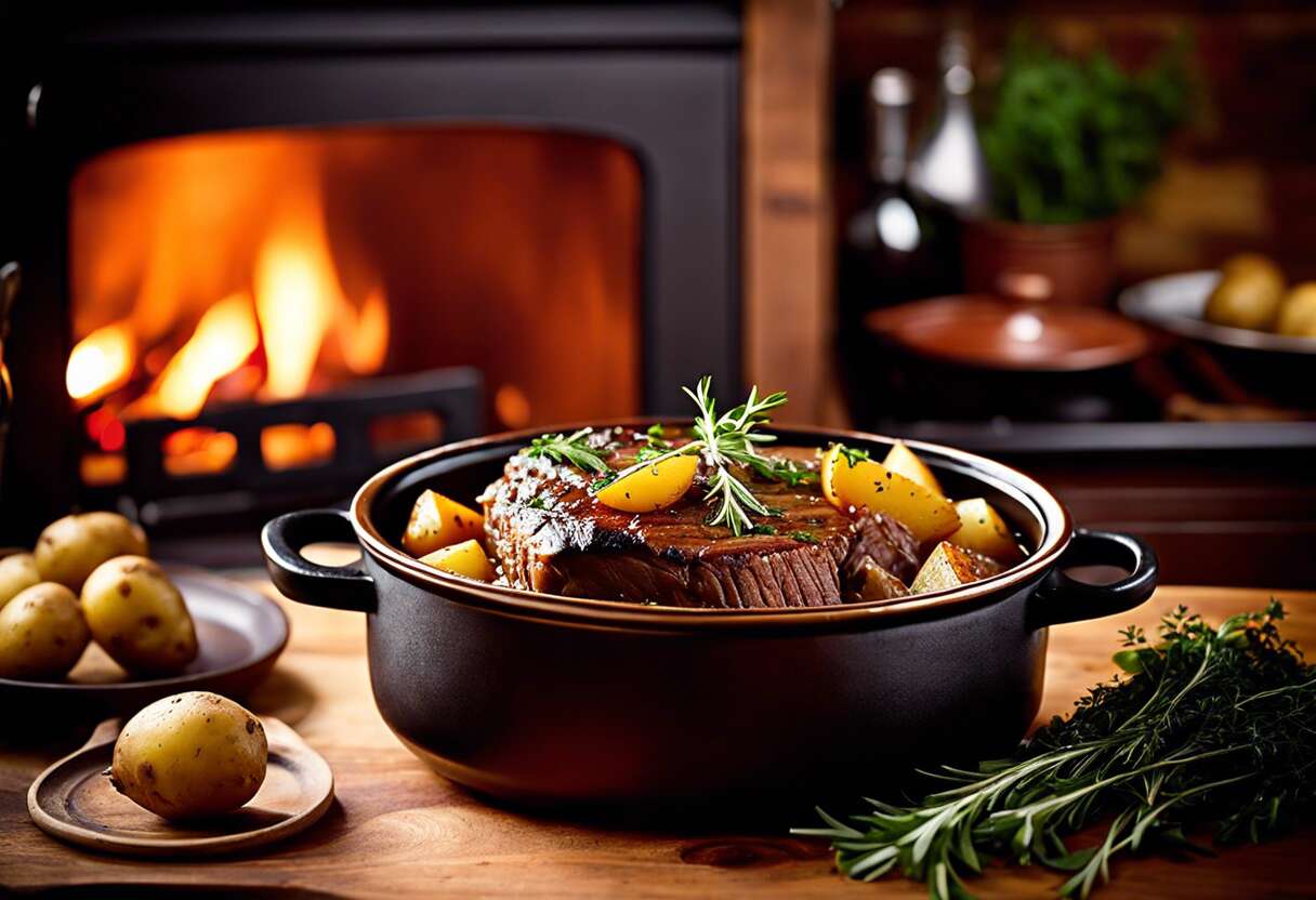 Rôti de palette à la cocotte avec pommes de terre : recette facile et gourmande