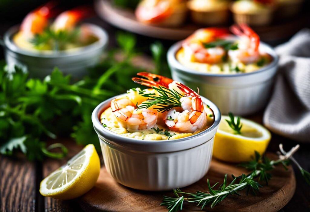Mini cocottes : recette de soufflés aux crevettes facile et rapide