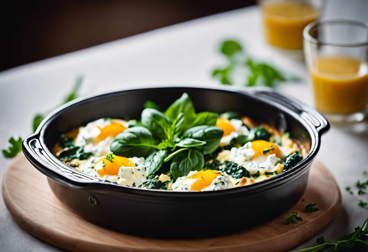 Recette d'œufs en cocotte aux épinards et chèvre : saveurs gourmandes