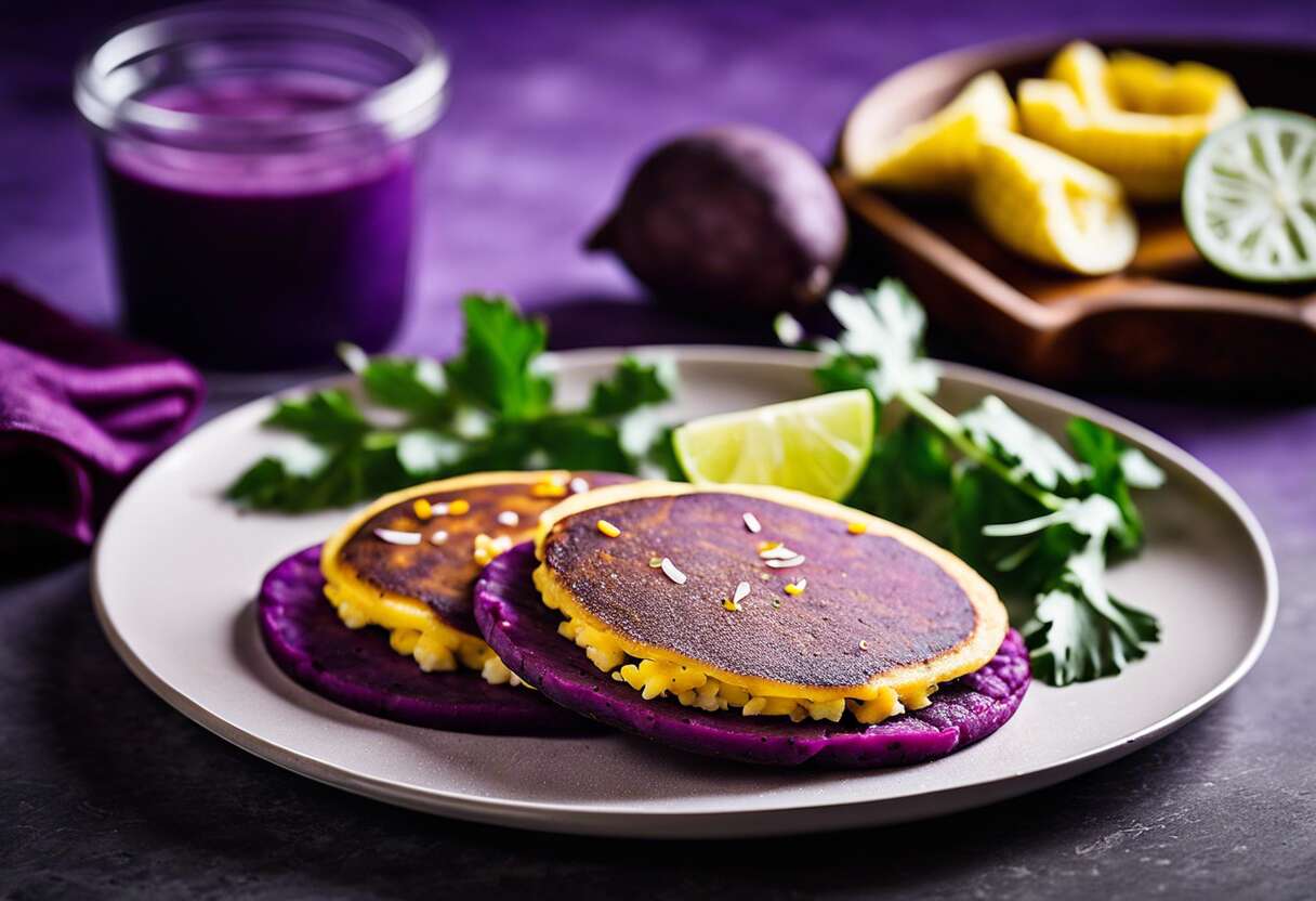 Recette d'arepas à la patate douce violette : délices végétariens