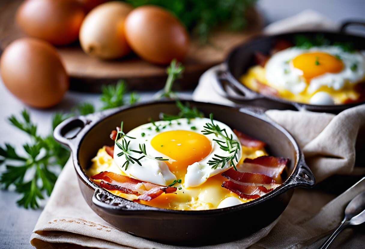 Recette facile d'œufs cocottes au reblochon: savourez la tradition française !