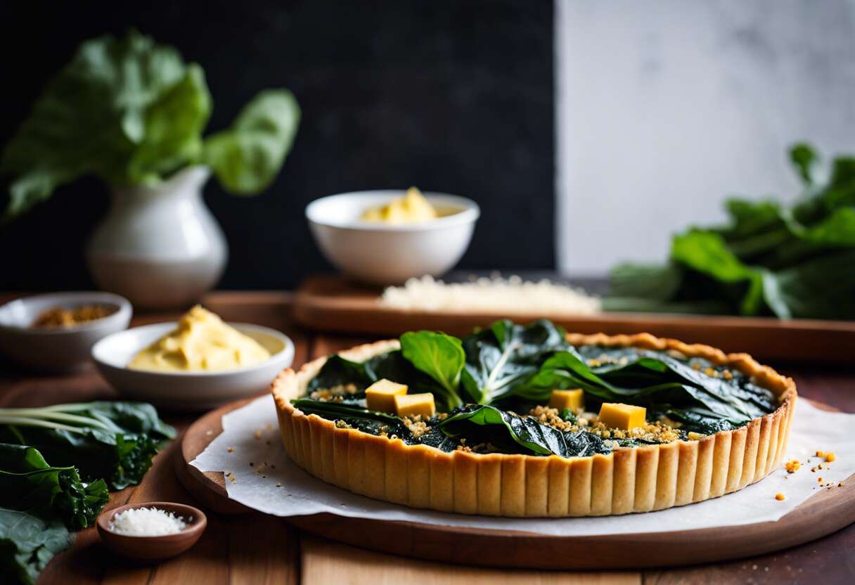 Tarte de blettes au tofu japonais : recette végétarienne facile et savoureuse