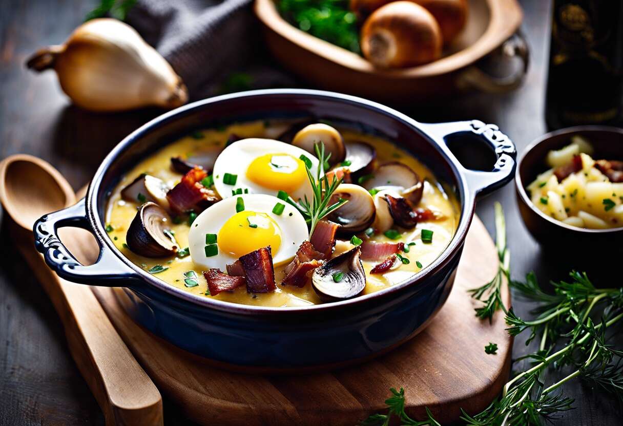 Recette d'œufs cocotte en meurette : saveurs traditionnelles revisitées