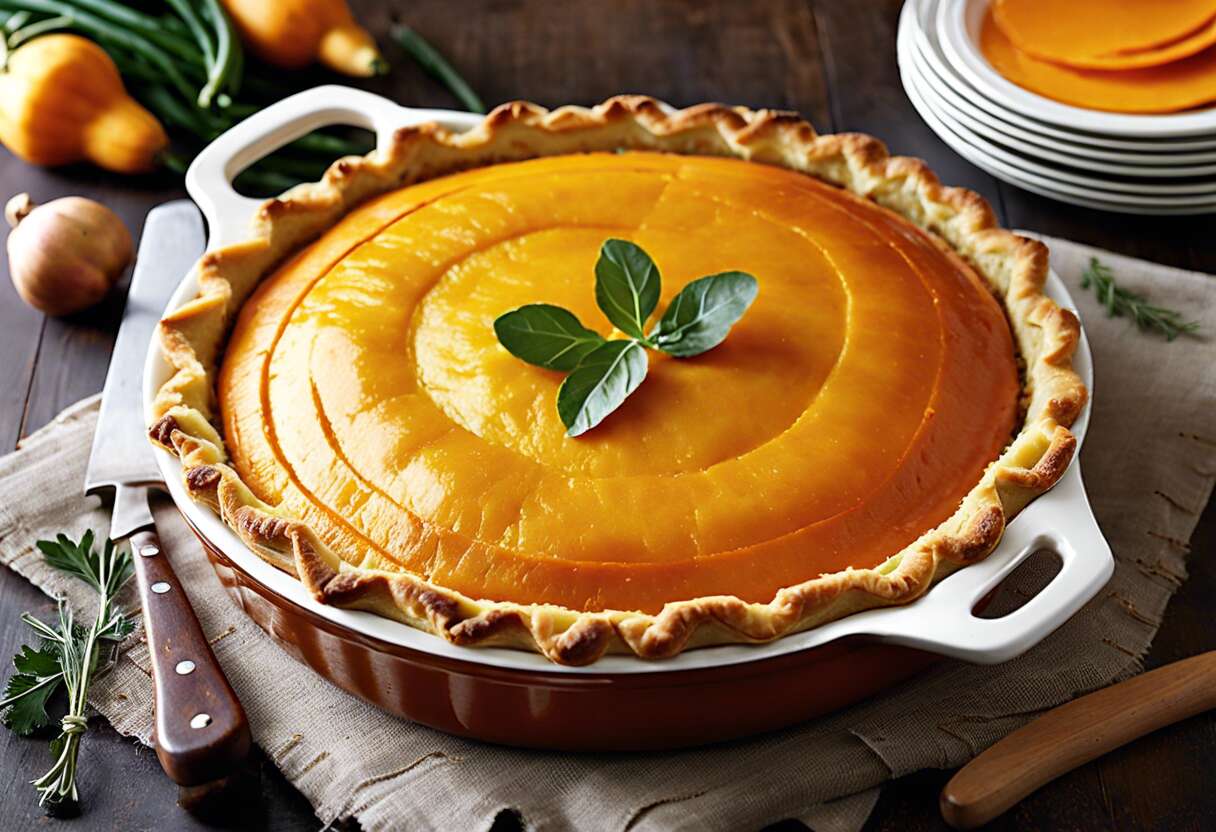 Recette de tarte à la courge et pommes de terre : savoureuse et végétarienne