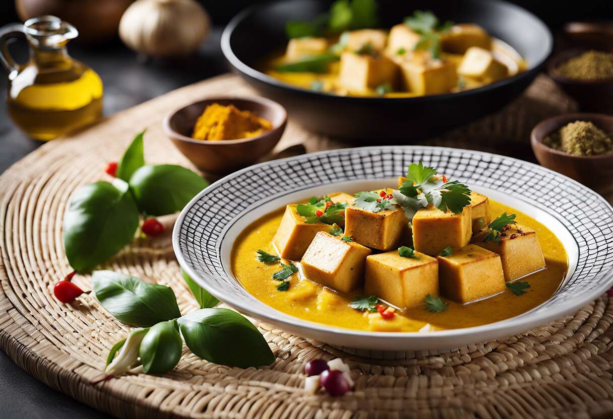 Chayottes et tofu au curry : recette végétarienne facile et savoureuse