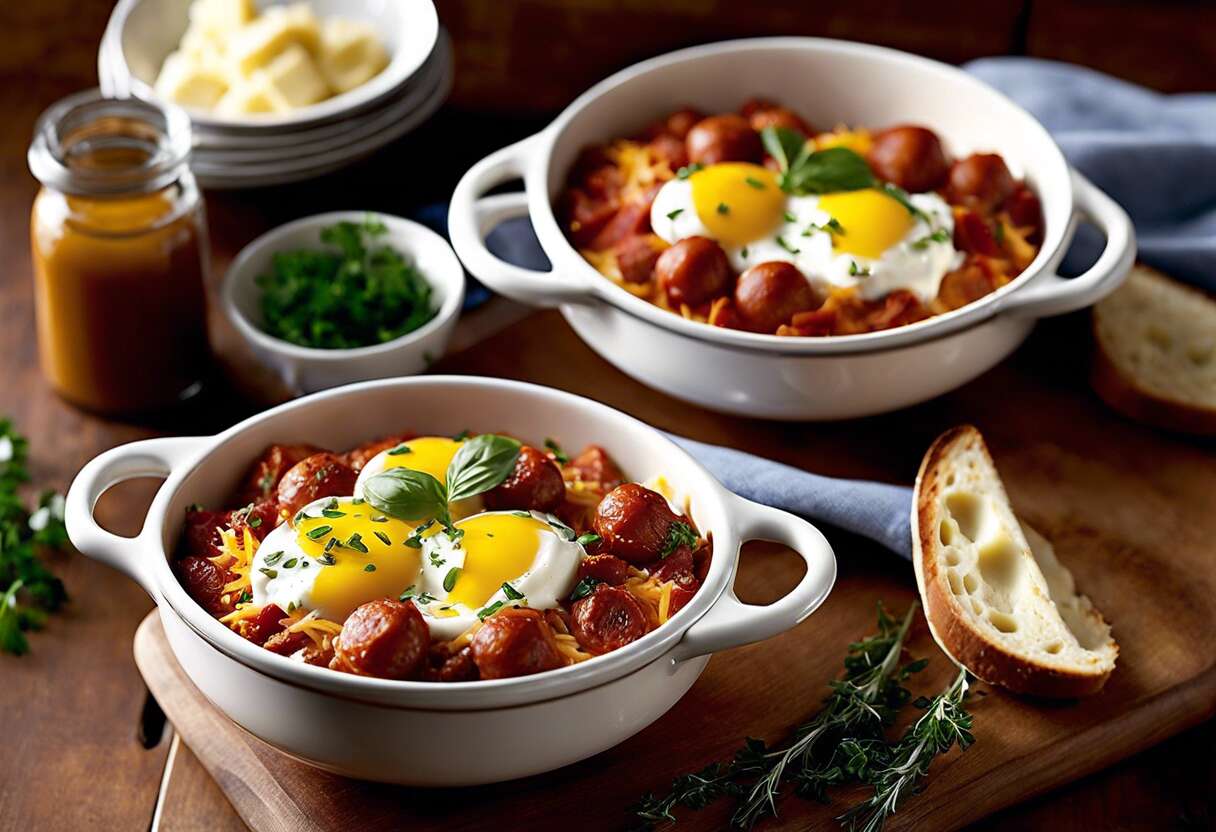 Recette d'œufs cocotte au chorizo : saveurs espagnoles à votre table