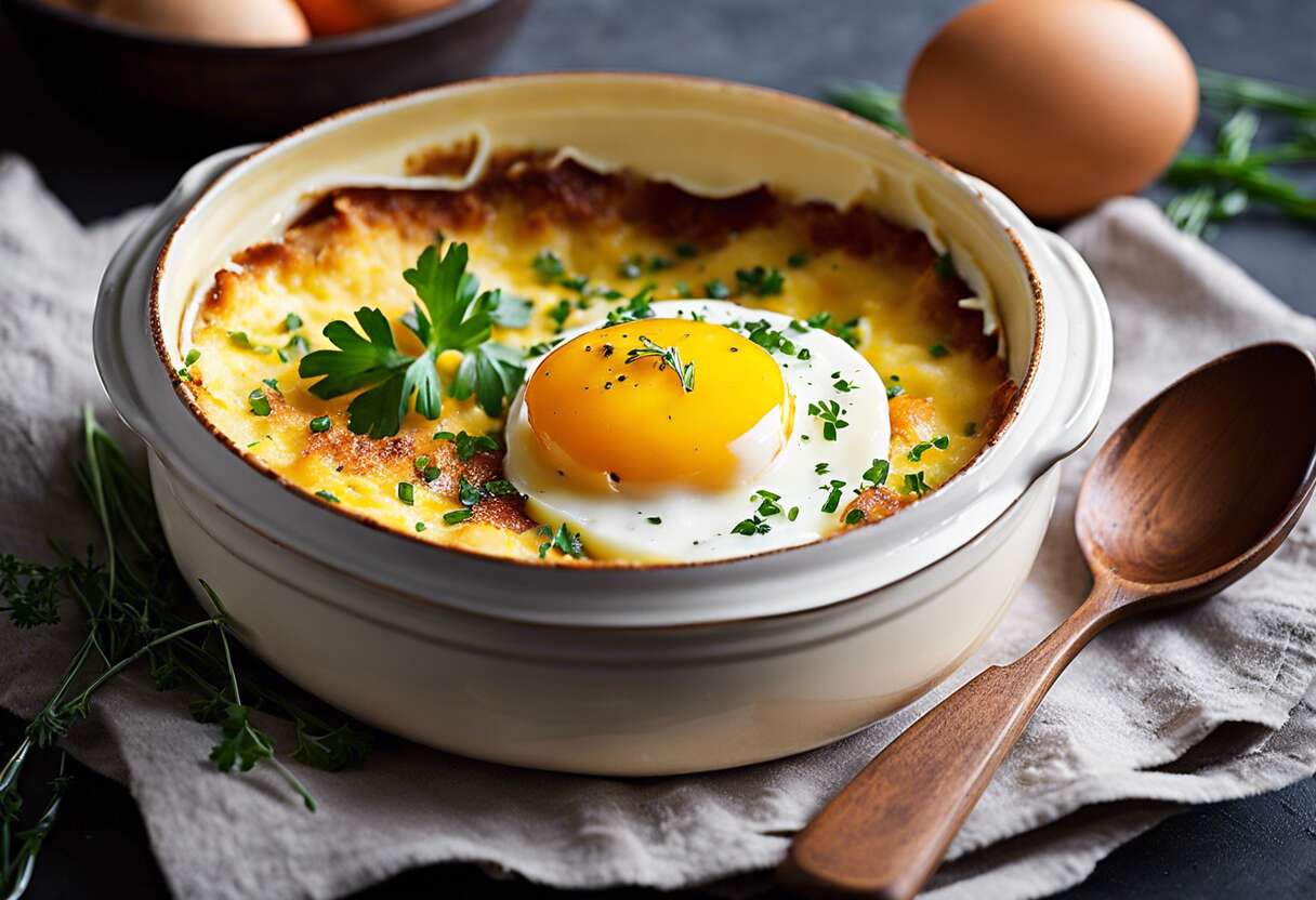 Recette d'œuf cocotte et tuile au parmesan : saveurs et astuces