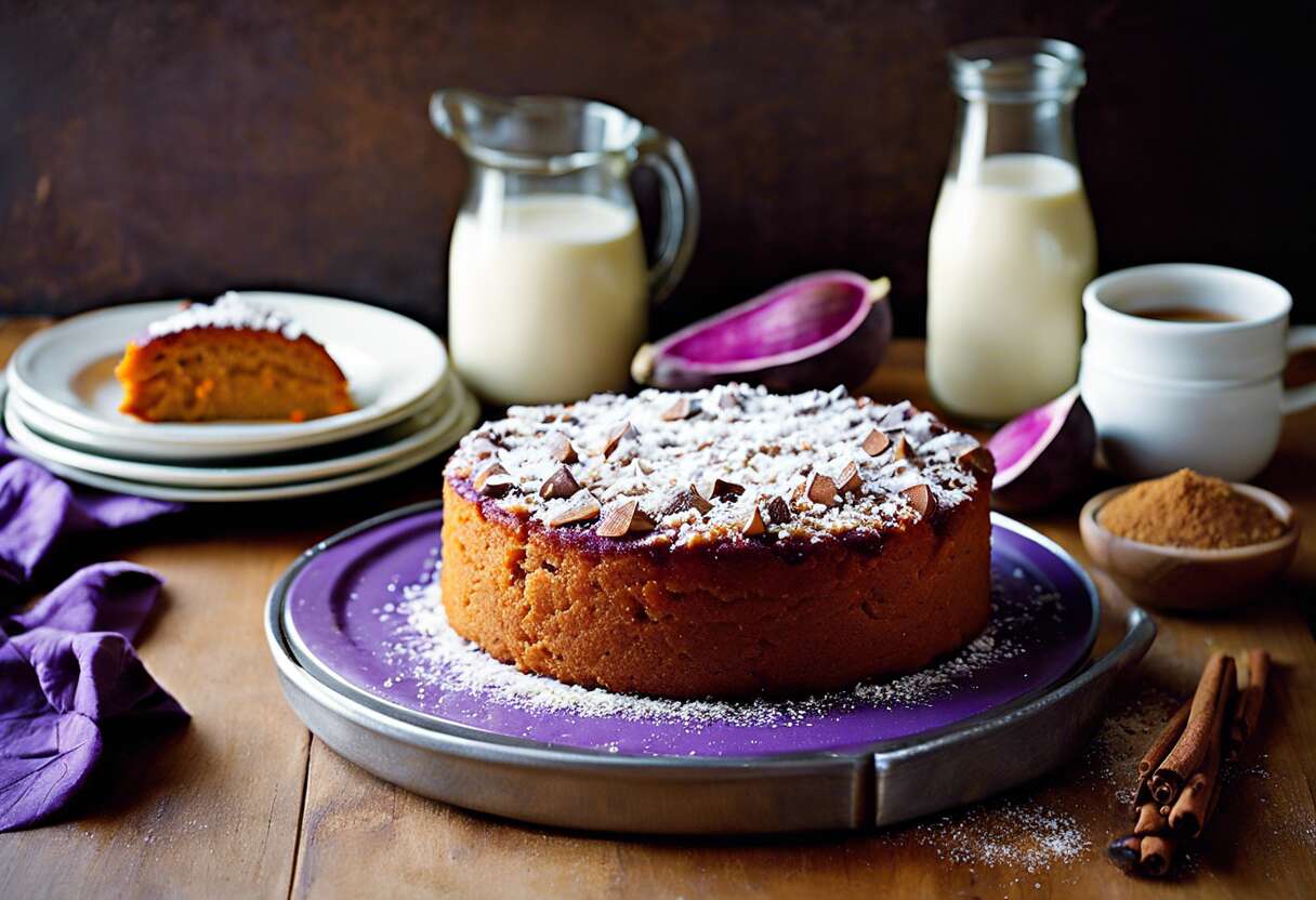 Recette de gâteau à la patate douce violette : saveurs végétariennes exquises