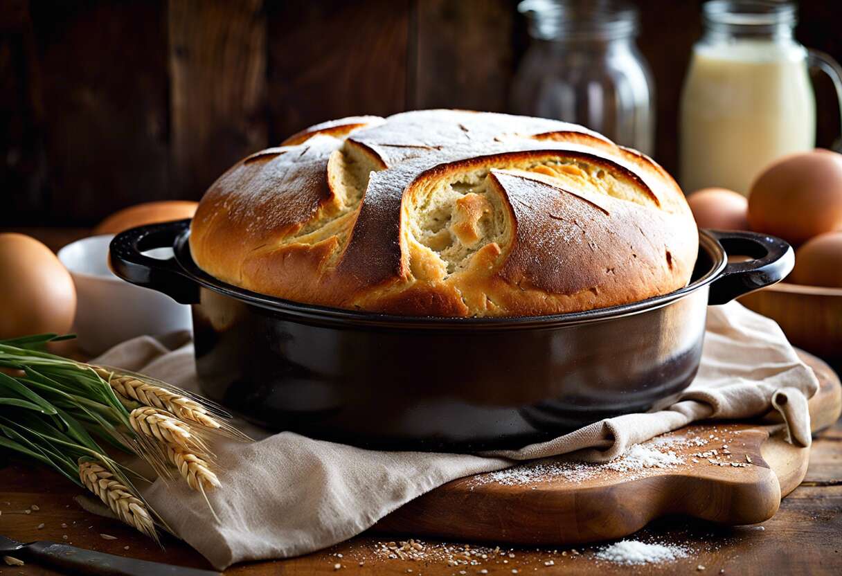 Recette facile de pain en cocotte pour débutants